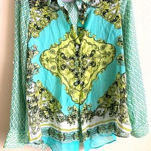 Sheer Maximalism Printed Blouse